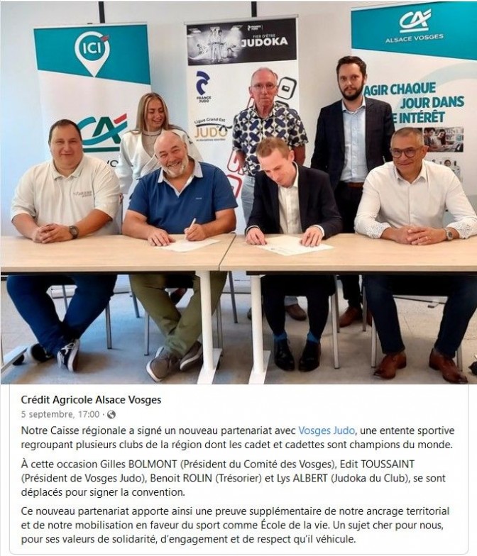 Image de l'actu 'Partenariat Crédit Agricole Alsace Vosges'